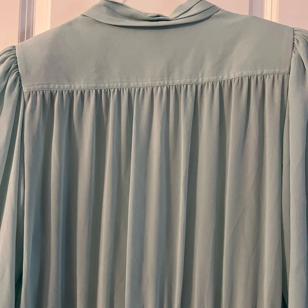 Vintage Leslie Fay Light Blue Long Sleeve Dress - Picture 7 of 7
